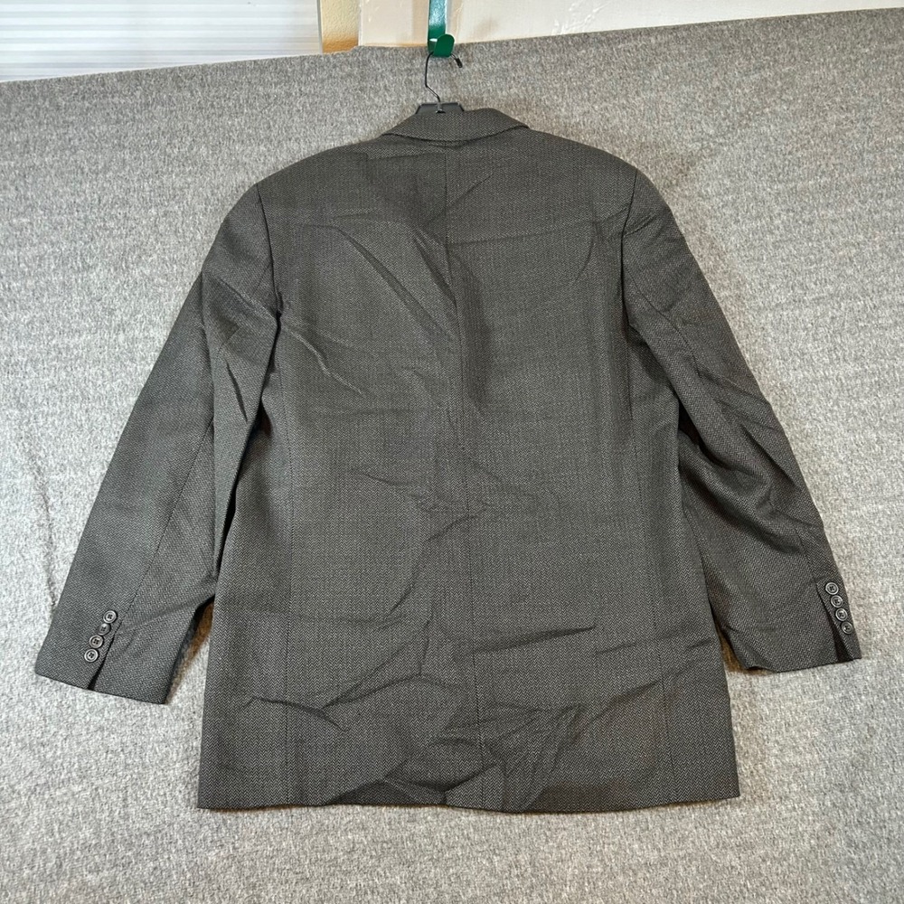 Ralph Lauren Mens 44T Pure New Wool Herringbone Blazer Sport Coat Grey 3 Button - Picture 7 of 11
